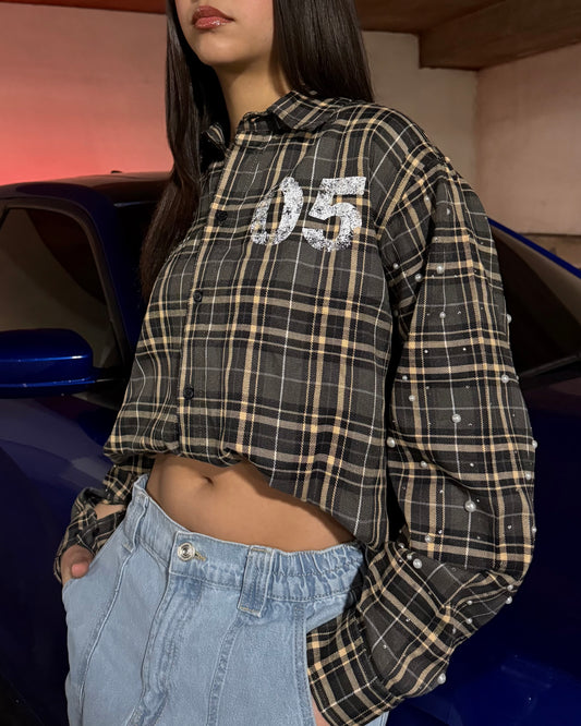05 FLANNEL                          [Rhinestones + Pearls]
