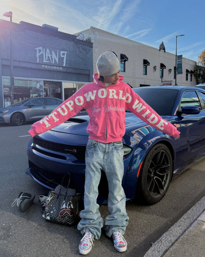 TTUPOWORLDWIDE HOODIES “PINK”